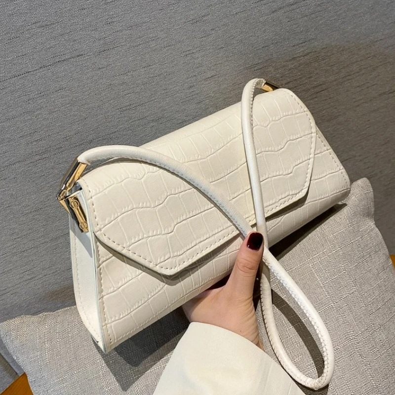 

Retro Alligator Pattern Women's Bag Handbag PU Leather Shoulder Totes Bag Female Portable Classic Clutch Underarm Purse Bag 2023