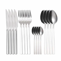 spoon cutlery tableware 16 piece knife fork spoon set polishing flatware tes spoons set stainless steel silver dinnerware sets