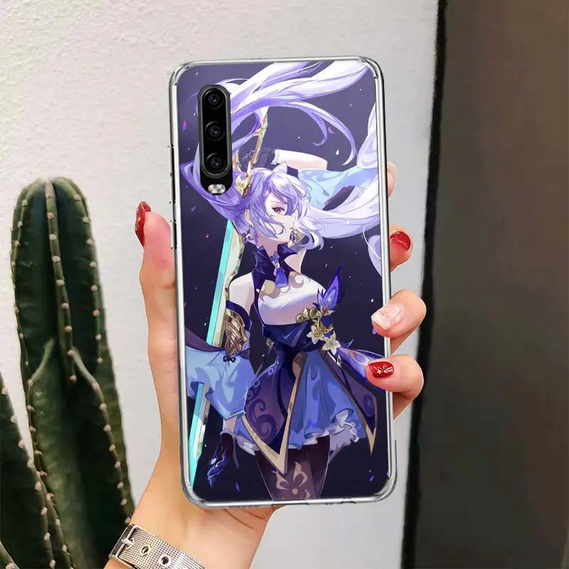 Ударопрочный чехол Keqing Genshin для телефона Huawei P30 P20 P40 P50 P10 Mate 40 30 10 20 Lite Pro
