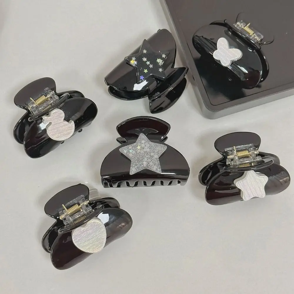 

Y2k Hair Claw Cute Heart Acrylic Star Hair Clip Love Small Headwear Women
