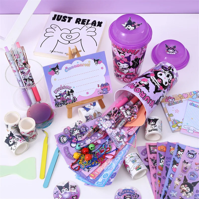 

Sanrios Kawaii 602 Изысканный Карманный материал для студентов эргономичное хранилище милое мультяшное ведро Kuromi Guka большое потайное ведро