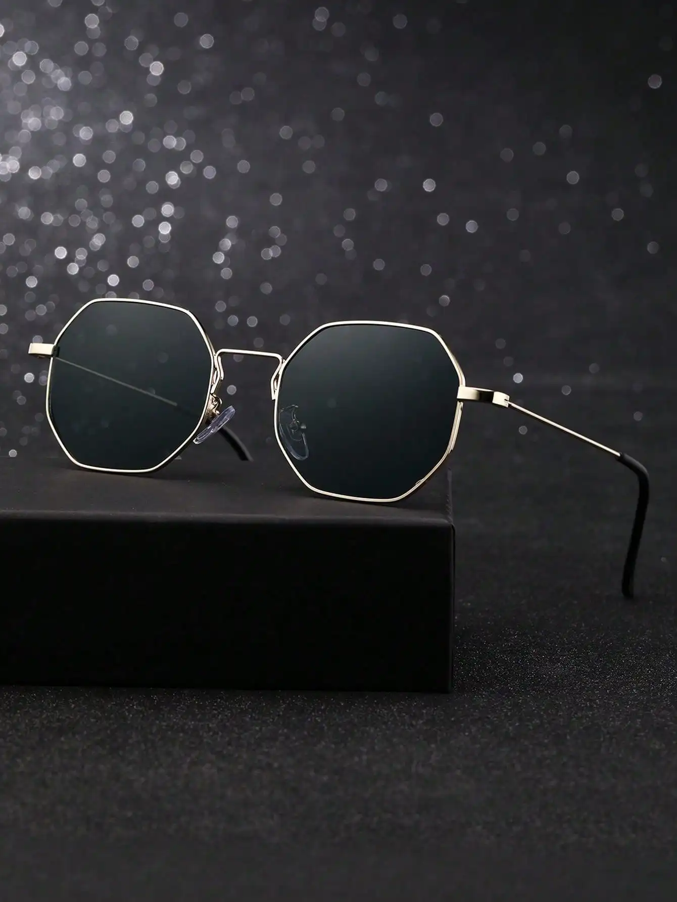 1 шт. Классические солнцезащитные очки в металлической оправе