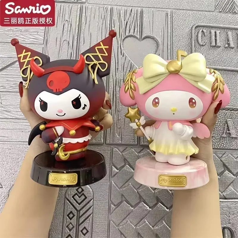 Фото 2024 горячая модель Melody Kuromi Miniso Sanrio Leshen ПВХ цветная коробка украшения милые фигурки куклы модель игрушки собирать дети каваи подарки №2