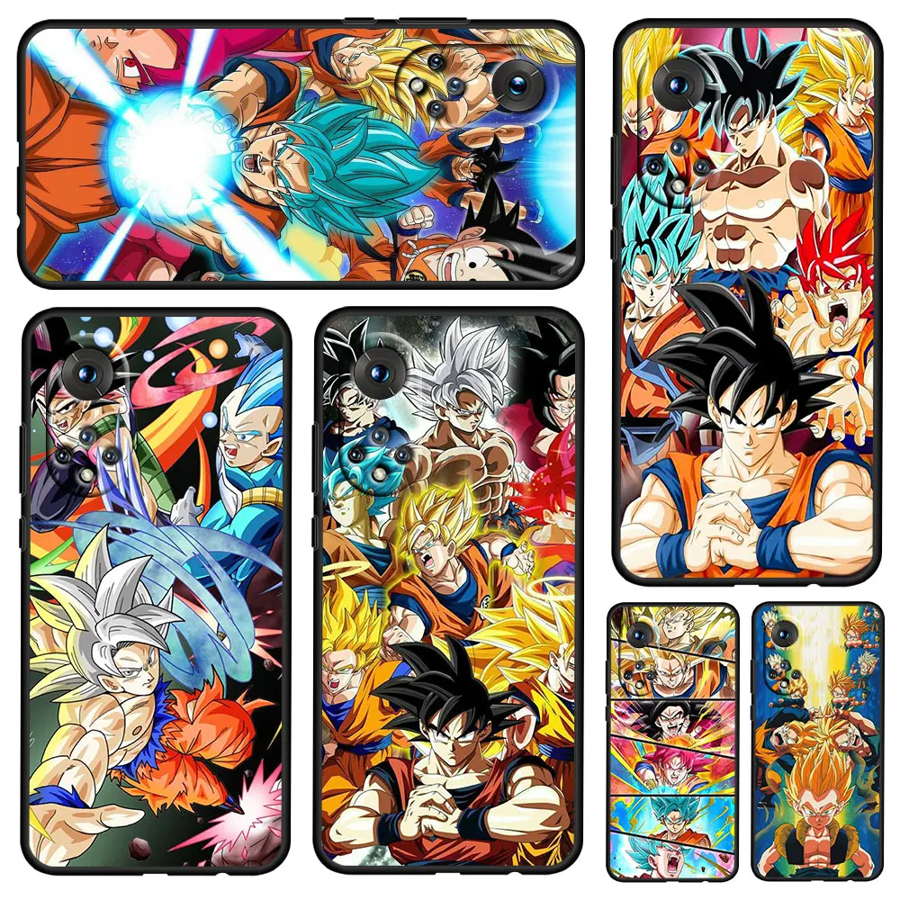 

Vegeta Dragon Ball Goku For Honor 60 50 20 SE Pro X30 10X 10i 10 9X 9A 8X 8A Lite Silicone Soft TPU Black Phone Case Capa Cover