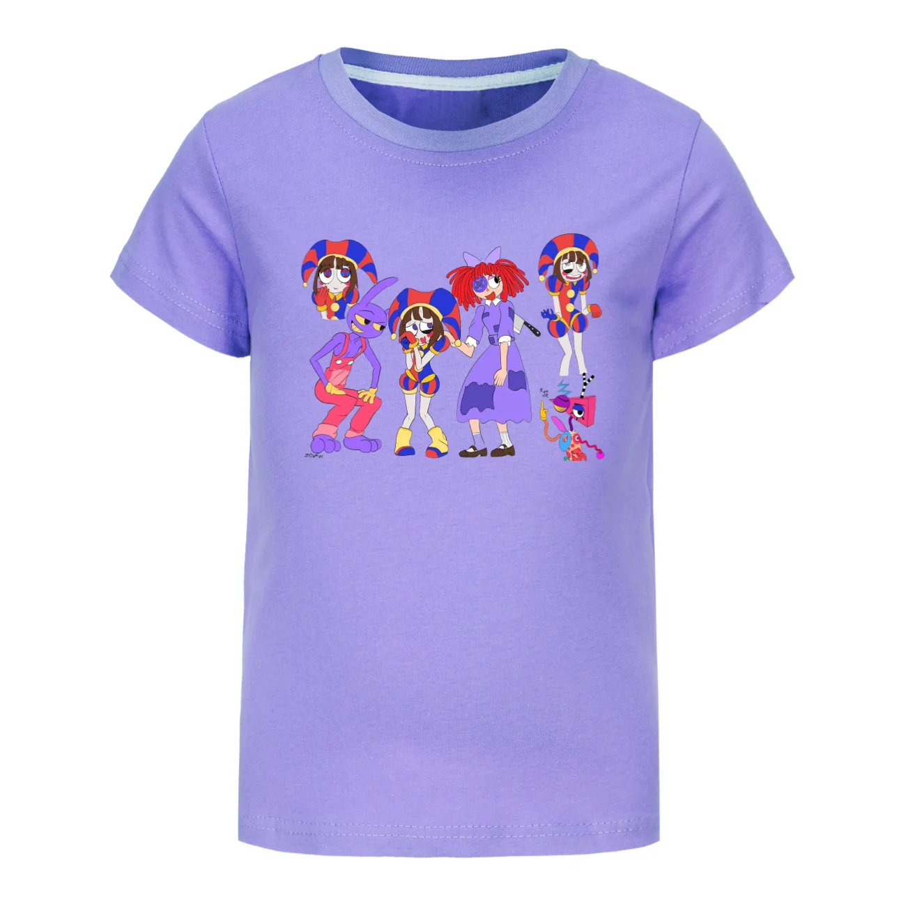 Детская летняя одежда The Amazing Circo Digital Camisas 2024 топы с круглым вырезом и короткими