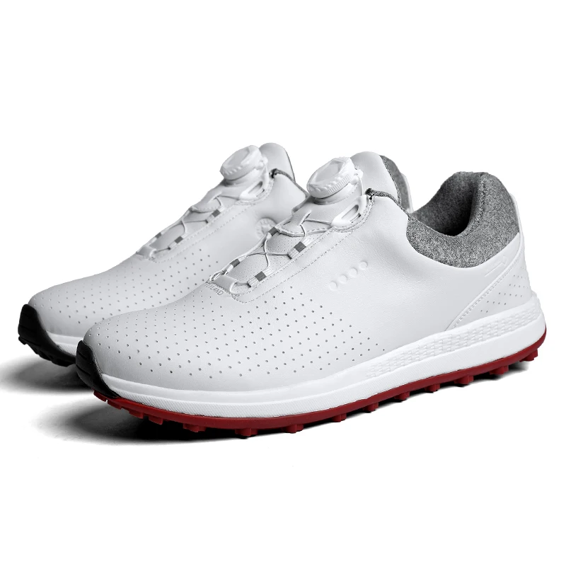 Large golf shoes men's shoes 2022 new men's breathable, anti-skid, waterproof, rotary buckle golf shoes40-47