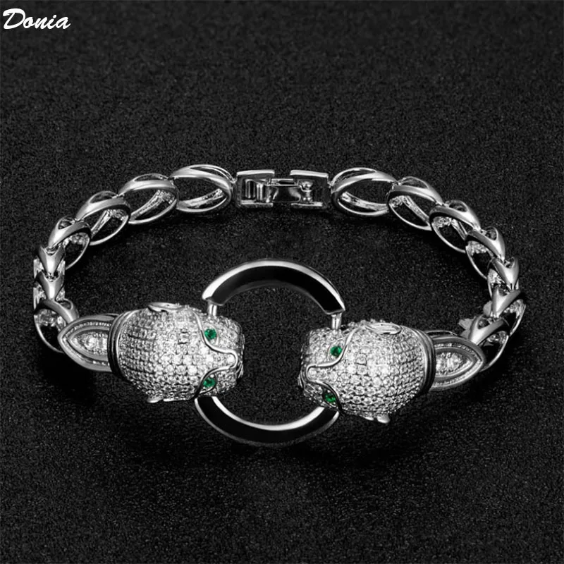 Donia jewelry Fashion European and American titanium steel bracelet ladies animal luxury personality bracelet jewelry
