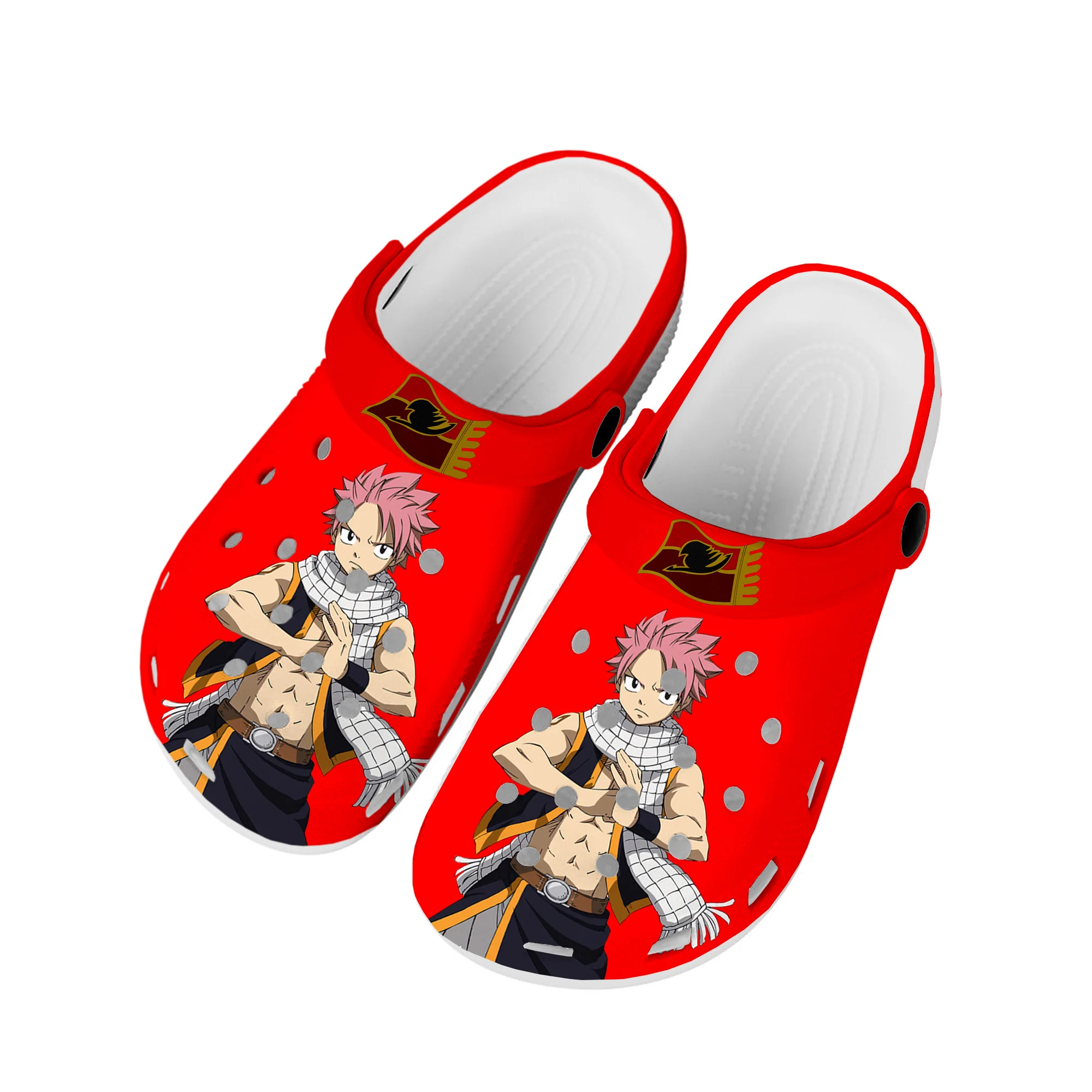 

Anime Fairy Tail Cartoon Natsu Dragneel Home Clogs Custom Water Shoes Mens Womens Teenager Shoe Garden Clog Beach Hole Slippers