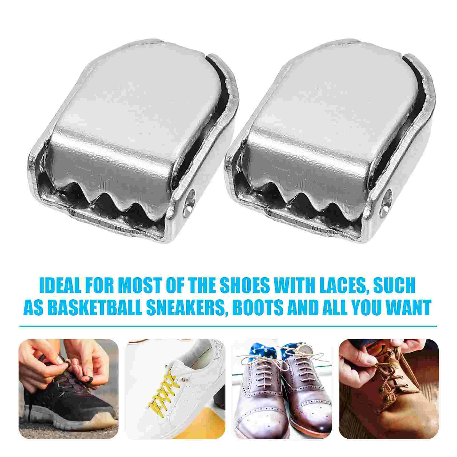 100 Pcs Creative Shoelaces Tie Boys Strap Tail Clip Canvas Sneakers Women Shoelace Buckle Shoehorn Capsule Lace Lock Buckles