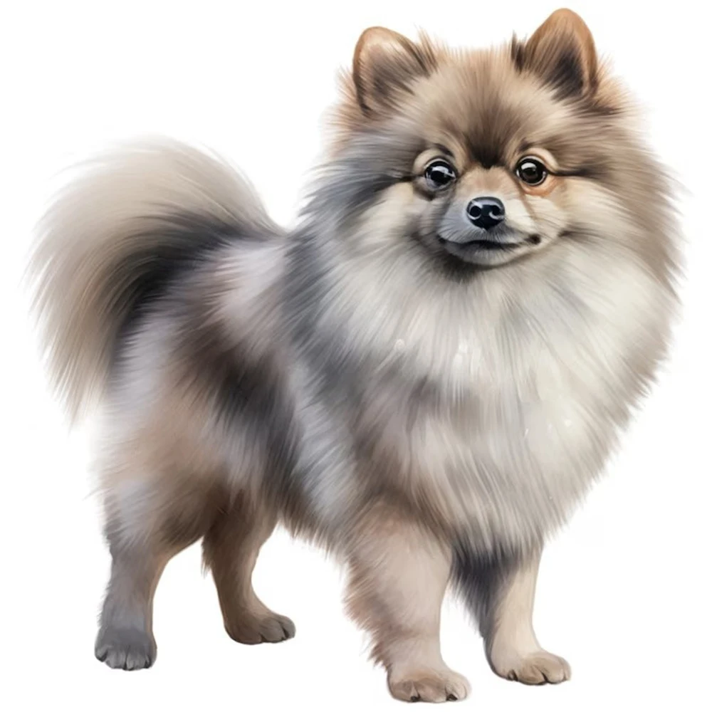 

1 шт., акварель, померанский шпиц, украшение для гостиной, спальни, туалетные наклейки, наклейки на стену