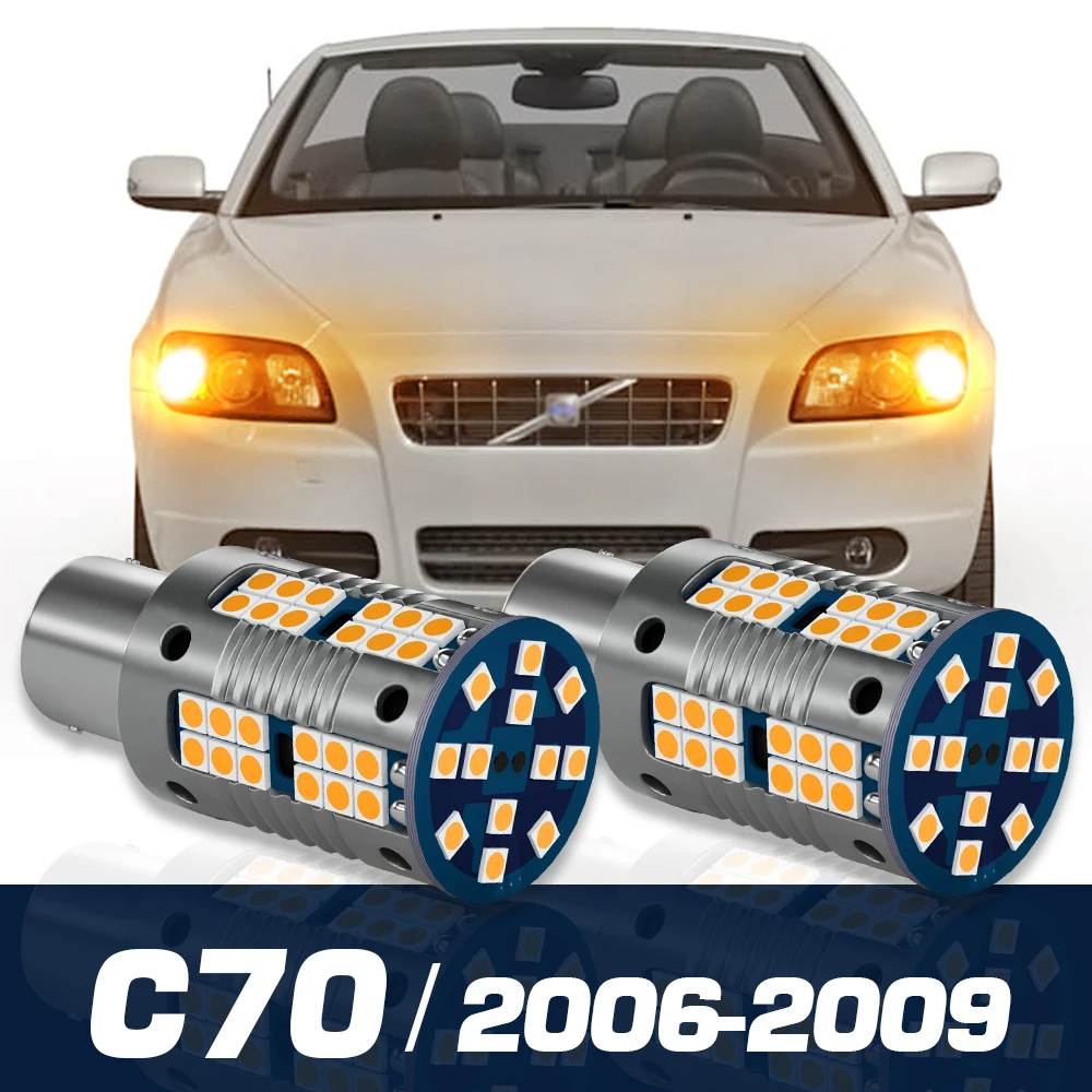 

2pcs LED Front Turn Signal Light Canbus Accessories For Volvo C70 2006 2007 2008 2009