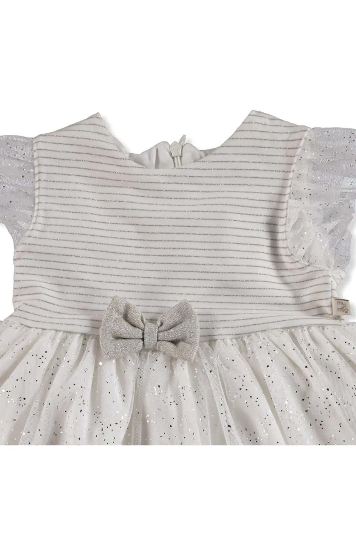 

Baby Stripe Interlock Short Sleeve Bike Collar Single Dress