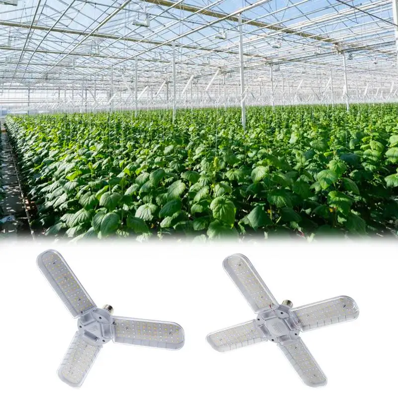 Складная Светодиодная лампа для выращивания растений, складной светильник с несколькими листьями для комнатных растений