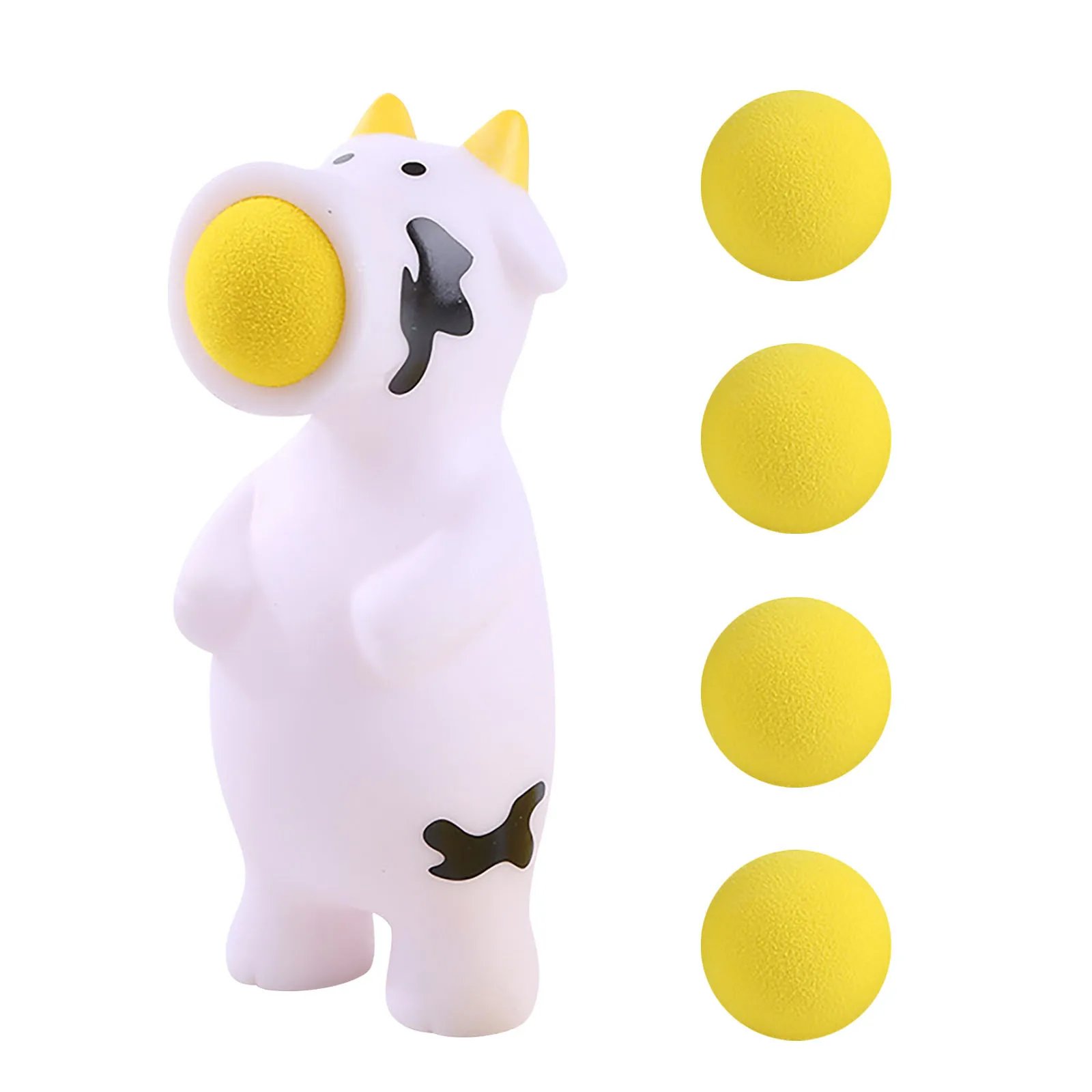 

Fidget Squishy Push Bubble Stress Reliever Toy With 4pieces Foam Balls Kids Sensory Squeeze Catapult Spit Ball Fidget Toys Gifts