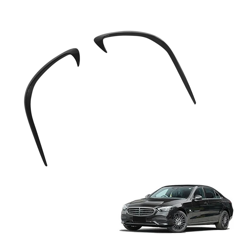 Передняя накладка сплиттера для бампера автомобиля воздушной ножки обрамления для Benz C-Class W206 2021 2022 C200 C260 C300 черный