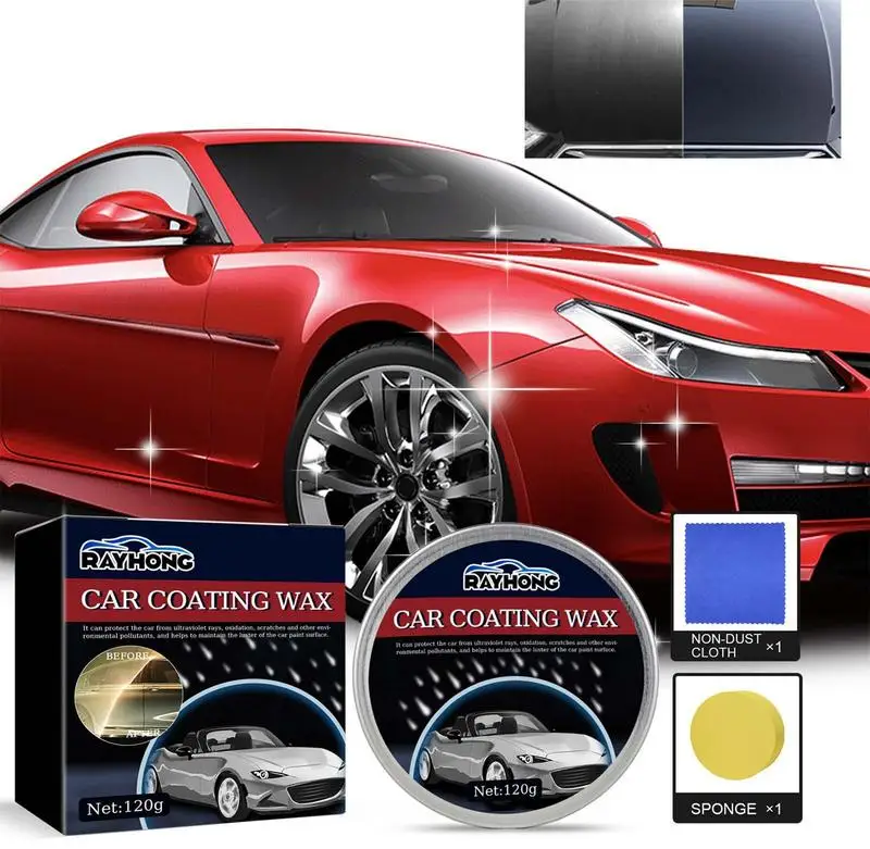 

Car Coating Wax Multi Functional Auto Paint Polishing Carnauba Paste Heavy Duty Car Ceramic Coating Wax Car Cleaning Supplies