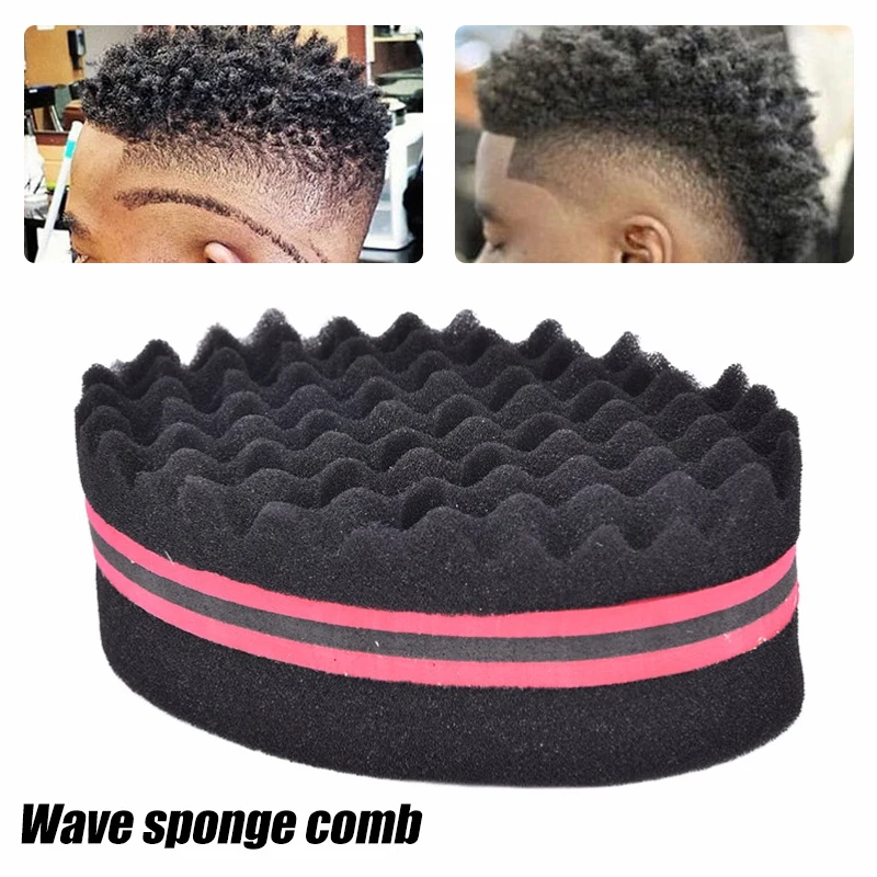 Oval Double Sides Magic twist hair brush sponge,Sponge Brush for Natural,afro coil wave dread sponge brushes