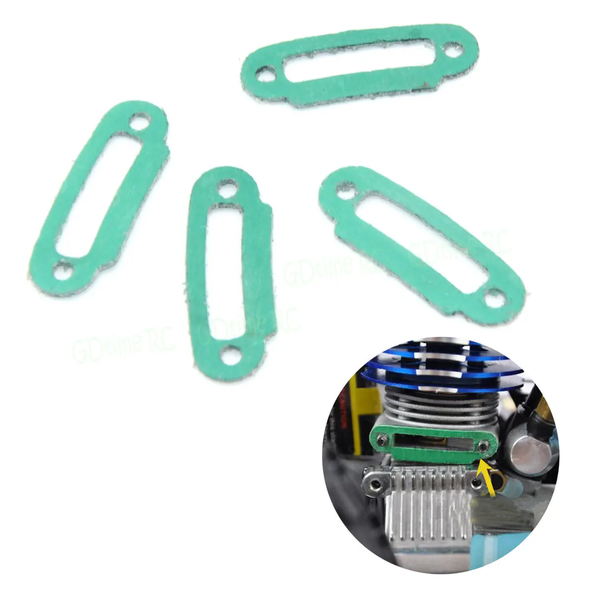 HSP 02031 VX 18 Engine gasket gas - proof gasket exhaust gasket 1:10 oil truck