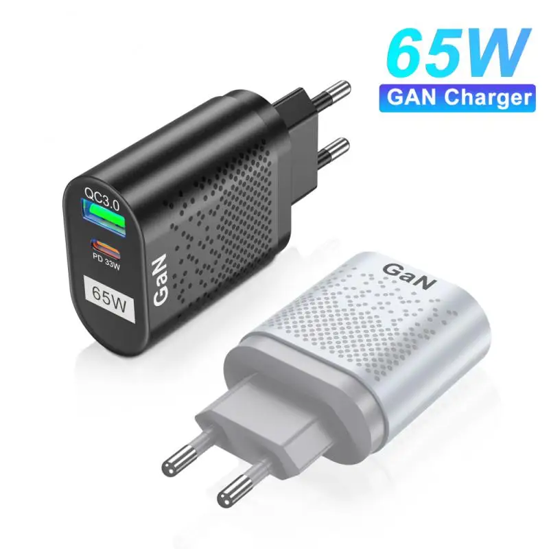 

Wall Charger Fast Charge Portable Charging Adapters Fireproof Pd 65w Gan For Macbook Type C Usb Fast Charger Qc 3.0 Pd3.0 Usb