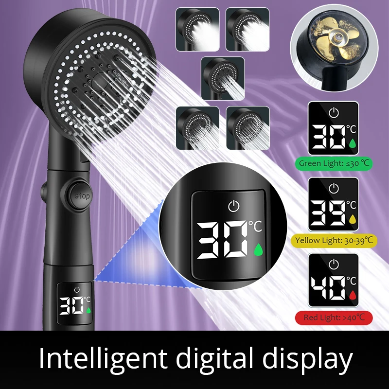 

Насадка для душа с режимами экономии воды, 5 скоростей