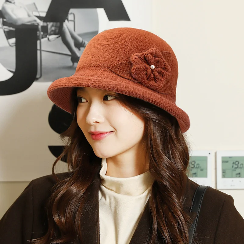 

Fedoras Felt Hats For Women Female Winter Australia Wool Vintage Floral Womens Fashion French Bowler Sombrero Fedora Wool Hat