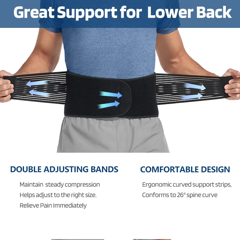 Back Brace for Men and Women Breathable Waist Lumbar Lower Back Support Belt for Sciatica Herniated Disc Scoliosis Back Pain