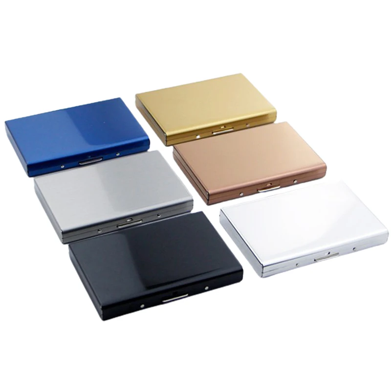 

1pc Card Holder Men Blocking Aluminum Metal Slim Wallet Money Bag Anti-scan Credit Card Holder Thin Case Small Male Purses