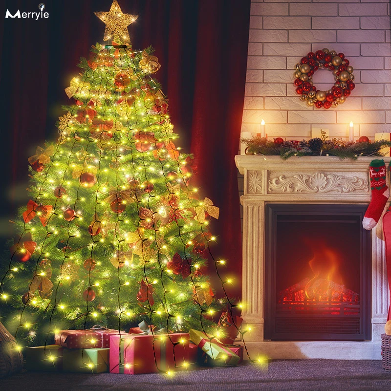 

Holiday Festival String Light 8 Modes Christmas Tree Decorations Fairy Lights LED Light Strip Decor Garden Yard New Year Wedding