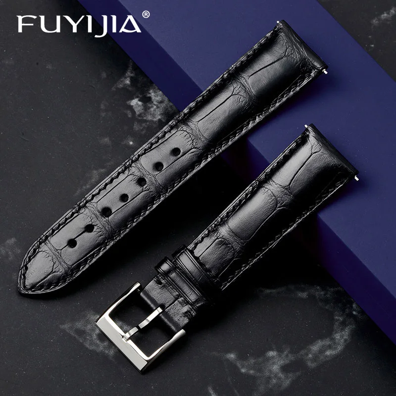 

Ремешок ручной работы FUYIJIA из натуральной кожи с тиснением из нержавеющей стали