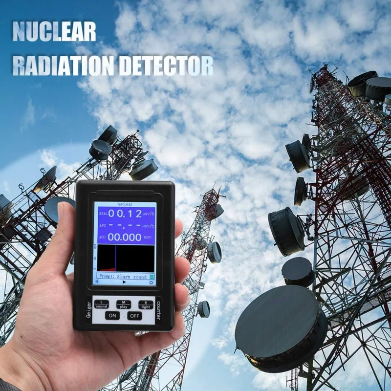

BR-9B Portable Geiger Counter Nuclear Radiation Detector Personal Dosimeter Marble Tester X-Ray Radiation Dosimeter EMF Meter