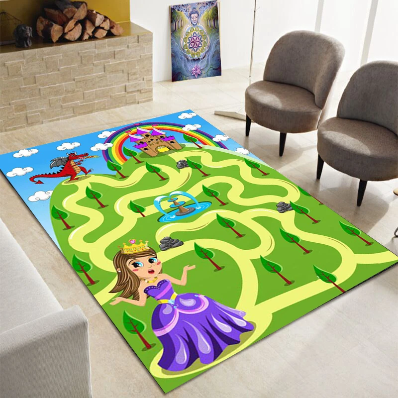 Children's puzzle maze, amusement park, enlarged area carpet on highways, non-skid carpet in living room, bedroom, leisure area
