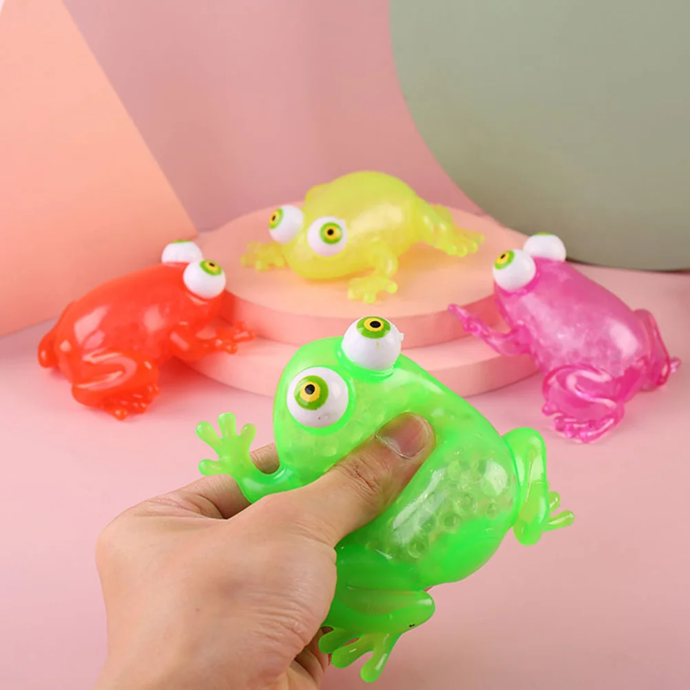 

3pcs Frog Shaped Toy Lovely Squeeze Toy Party Relaxing Playthings Toy