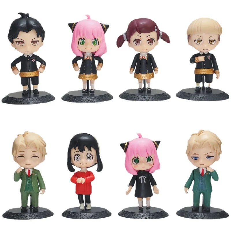 

8pcs/set 10cm Anime SPY FAMILY Twilight Figure Yor Forger Figurine Anya Forger Action Figure PVC Collectible Model Toys