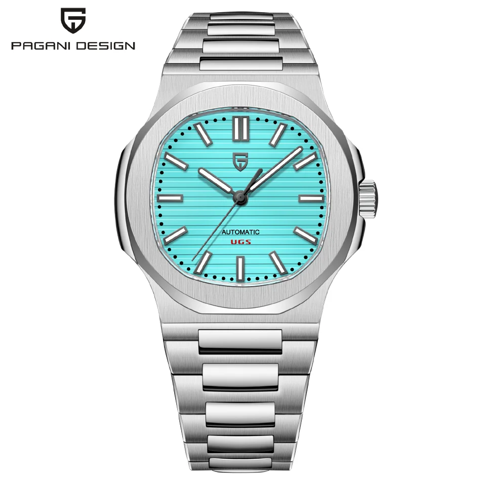 

Fashion New PP Mechanical Automatic Watch For Men Luxury AR Sapphire glass 100M Waterproof Stainless steel Wristwatch Men