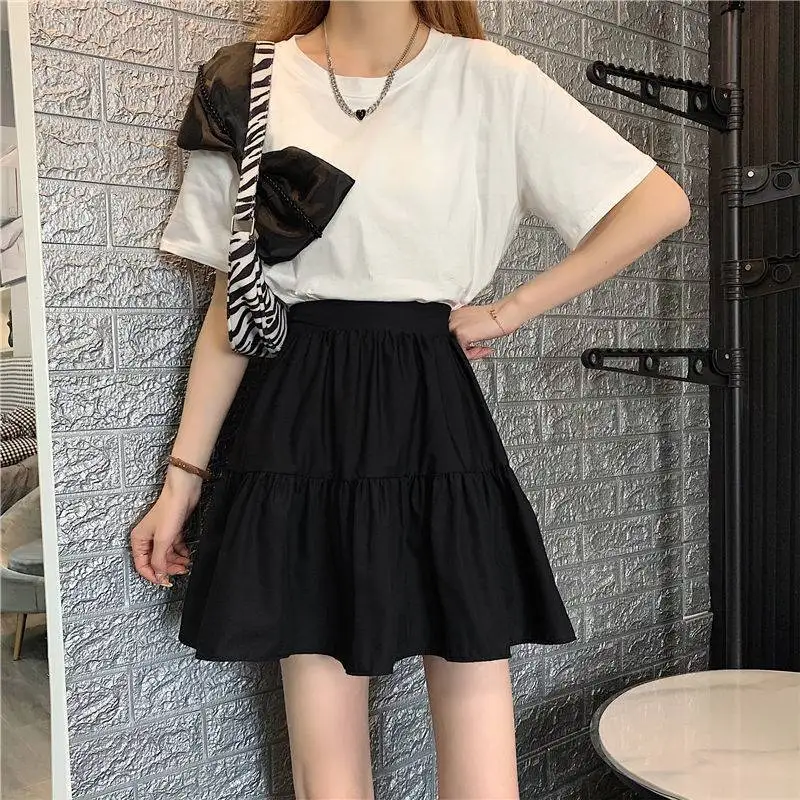 

Women's New Spring and Summer Temperament Commuter Casual Pleated Skirt All-match Elastic High Waist Slim Skirt