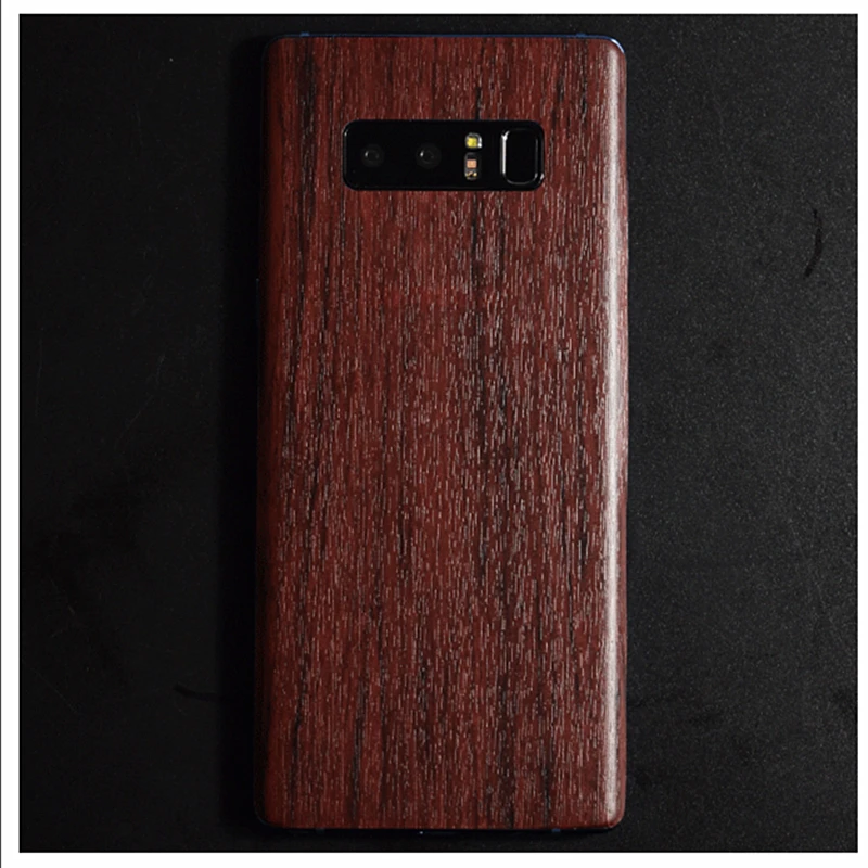 Высокая имитация древесного зерна наклейка на заднюю панель телефона для SAMSUNG