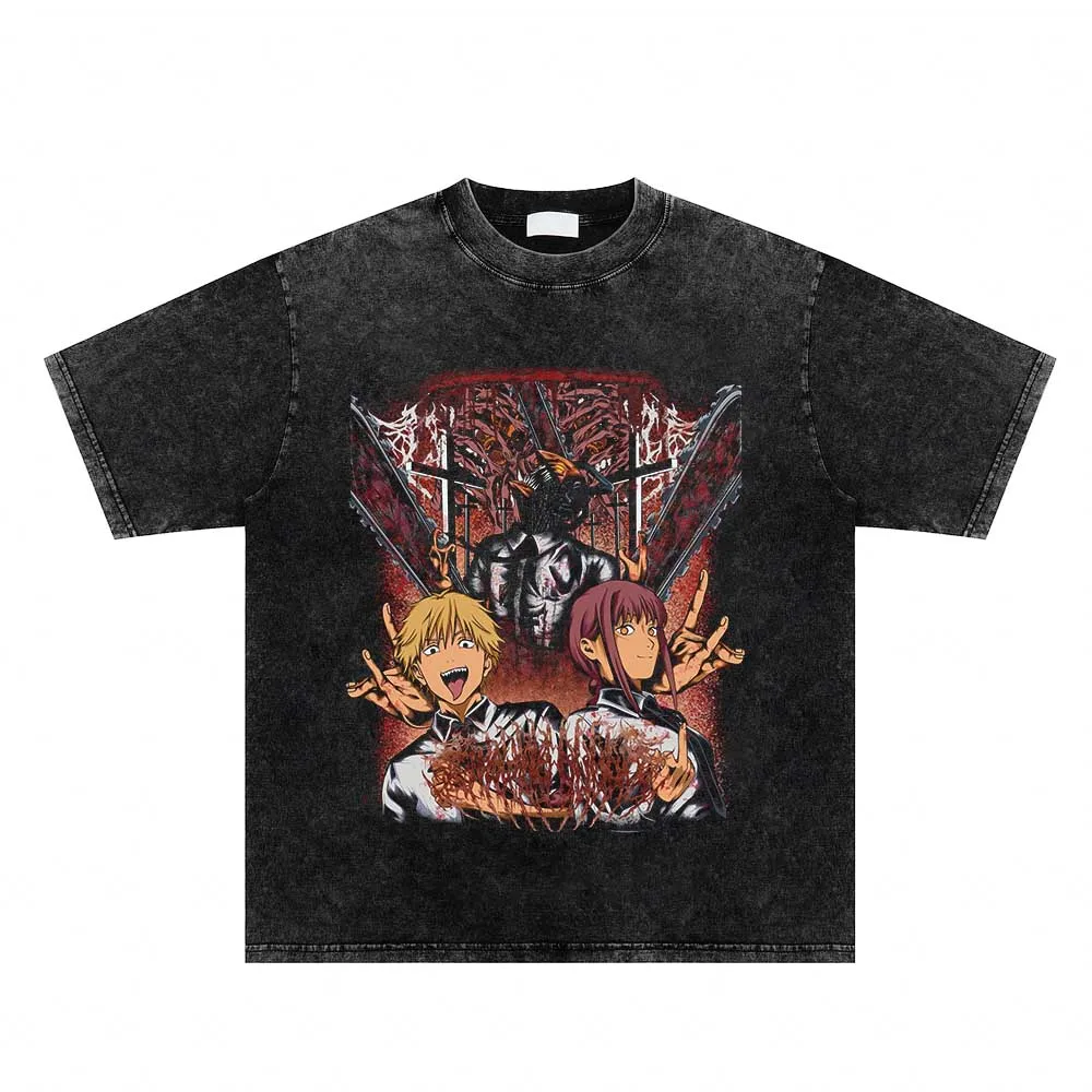 

Футболка мужская оверсайз с принтом «бензопила»