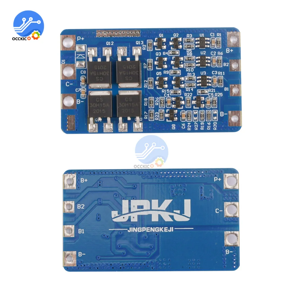 

3S 4S модуль защитной платы литиевой батареи 7,5 в-12,6 в 15-20A литий-ионная батарея Зарядка BMS плата защиты от высокого тока