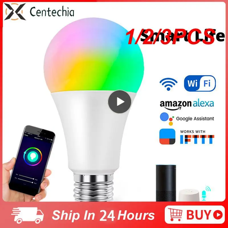 

1/2/3 шт., умная цветная лампа ESP8285, 15 Вт, E27
