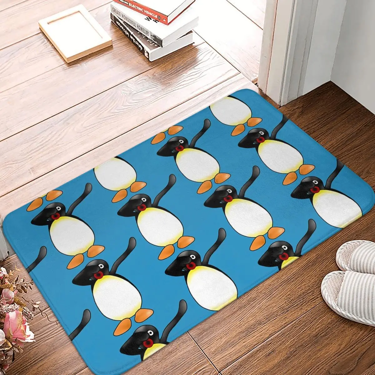 

Pingu Noot Pinga Penguin TV Anti-Slip Doormat Living Room Mat Angry Dabbing Balcony Carpet Welcome Rug Bedroom Decor