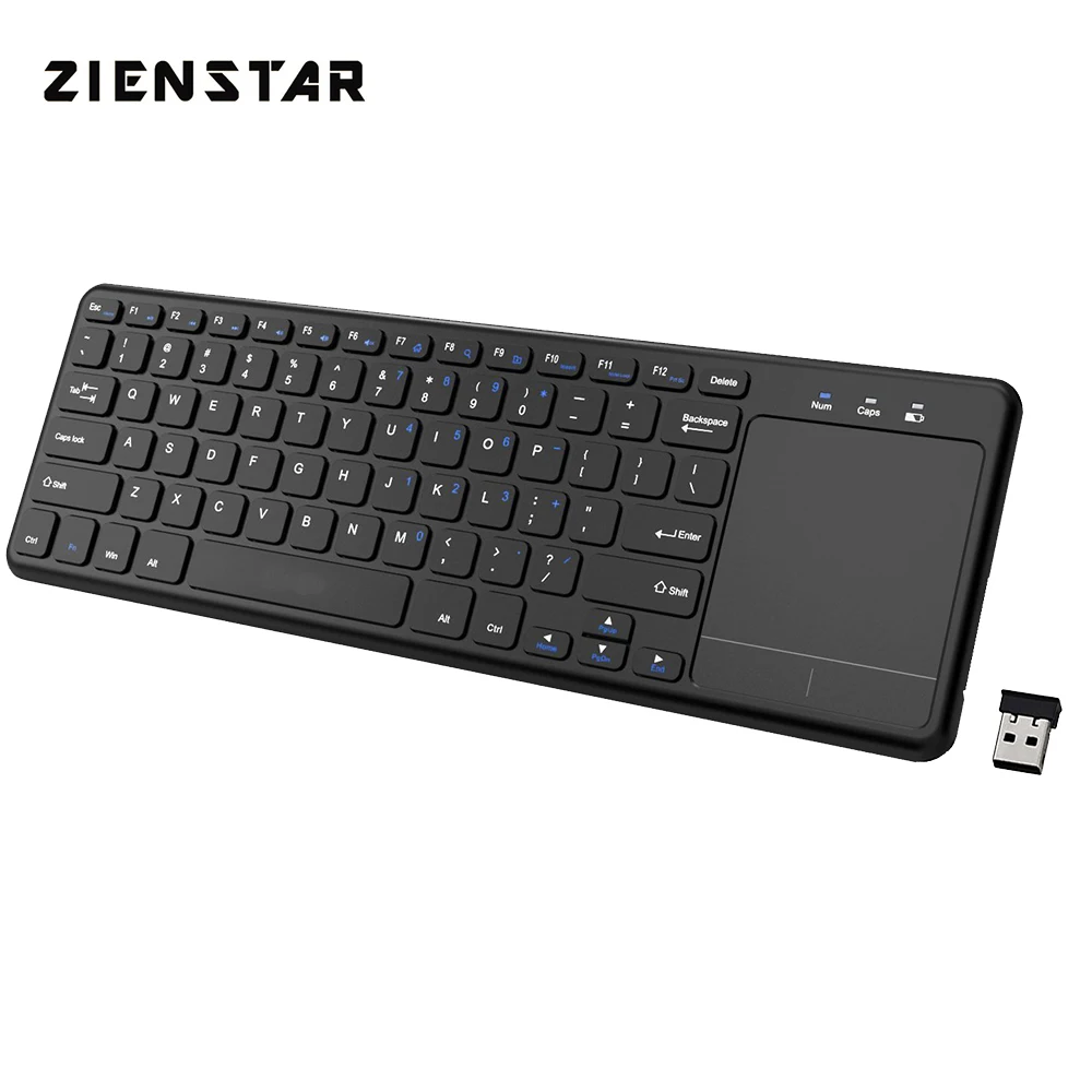 

Zienstar 2.4G Multimedia Wireless Keyboard with Touchpad for Windows PC laptop Ios Pad Smart TV HTPC IPTV Android Box