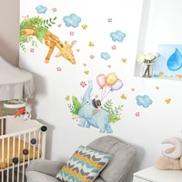 elephant cloud cartoon wall stickers living room bedroom room decoration wall stickers self adhesive wholesale wall stickers