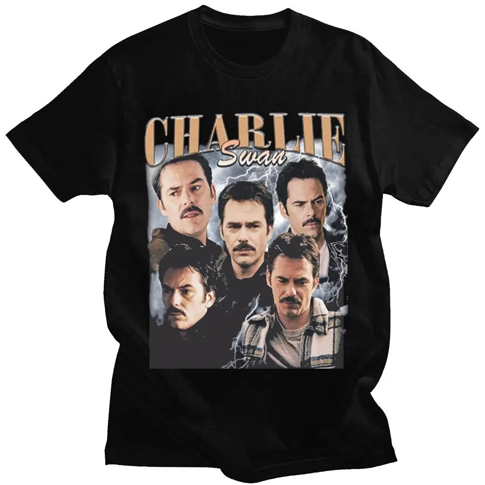 

Team Charlie Swan T Shirt Billy Burke Graphic Print T-shirts Men Women Cotton Crew Neck Short Sleeve Tee Shirt Vintage Clothing