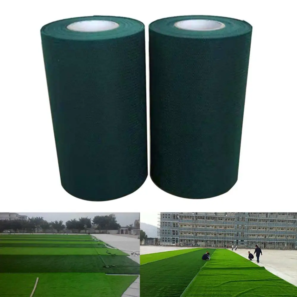 Cinta de unión de césped Artificial, Alfombra de césped sintético verde para jardín al aire libre, grifo de costura, 15x1000cm