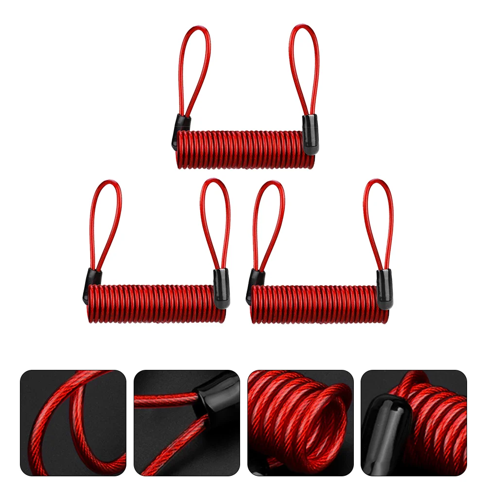 

4Pcs Disc Lock Cable Steel Portable Practical Novel Bike Accessories Reminder Cable Bike Lock Cable