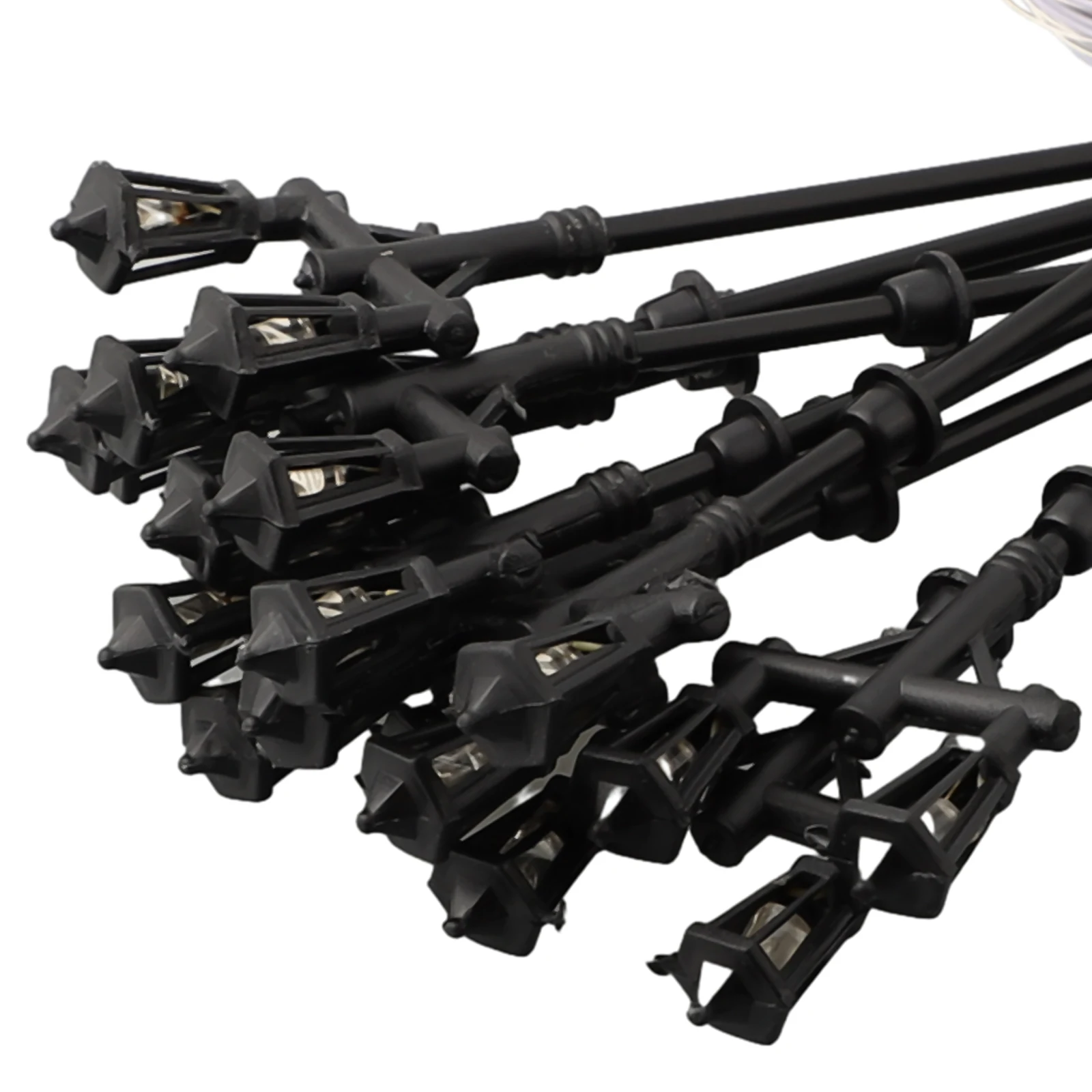 Набор из 10 моделей уличных фонарей 1100 светодиодных в масштабе для модели