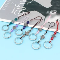 mobile phone finger ring rope chinese knot ring lanyard phone accessories nylon weave handmade mobile phone straps