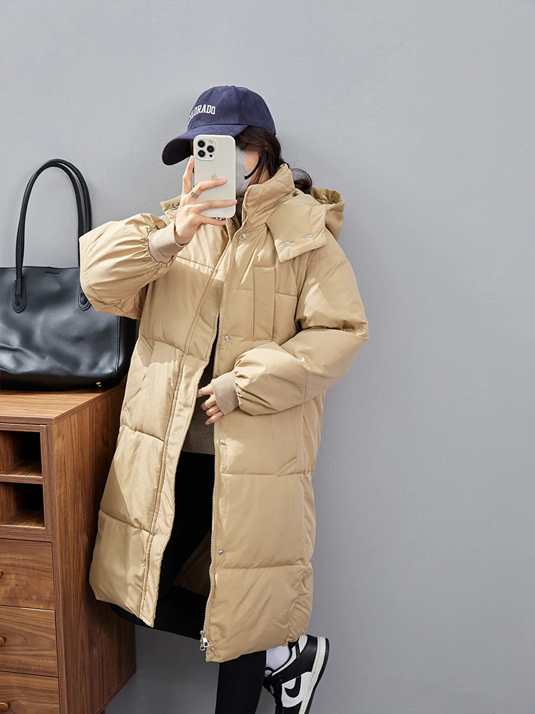 Пуховик корейской серии с капюшоном одежда на хлопковой подкладке женская