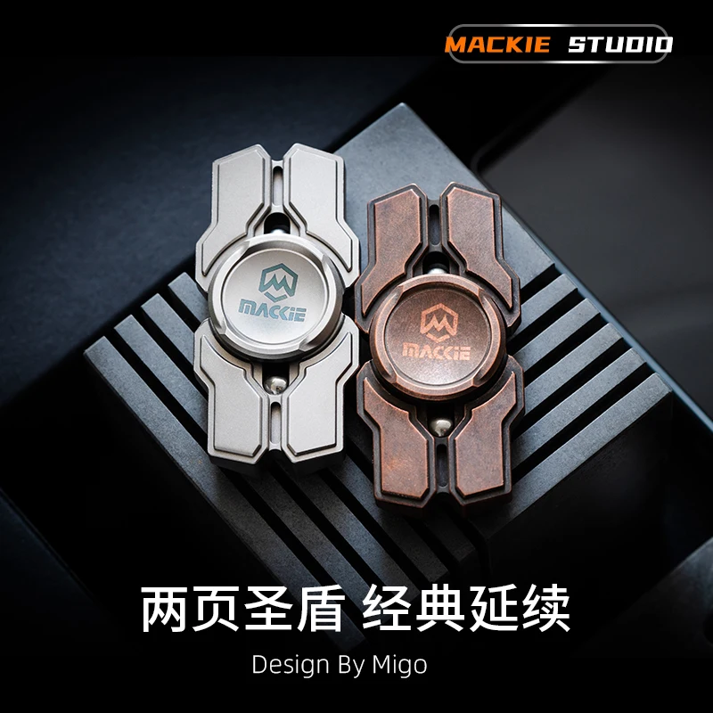 LAUTIE Mackie Aegis Stress Relief Toy Fidget Spinner Titanium Alloy Fidget Spinner EDC Finger Rotation Technology