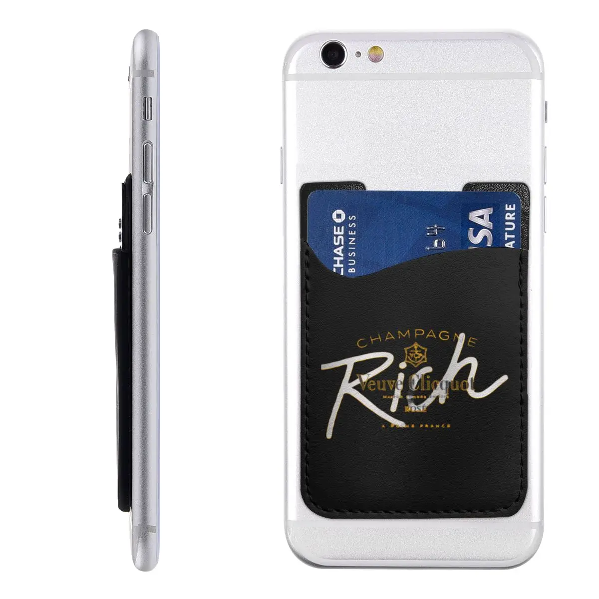 

Роскошная сумка для мобильного телефона Veuve Clicquots цвета шампанского, легко носить с собой, настраиваемая графика, сумка для удостоверения личности кредитной карты